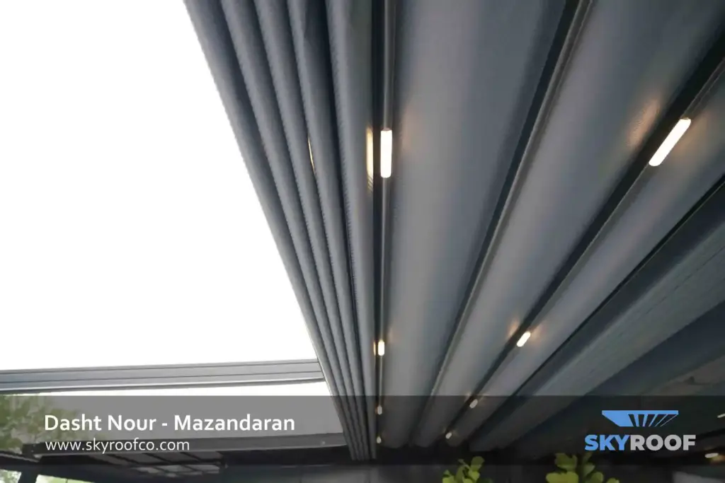 سقف متحرک | شیشه اسلایدی | دشت نور مازندران | اسکای روف